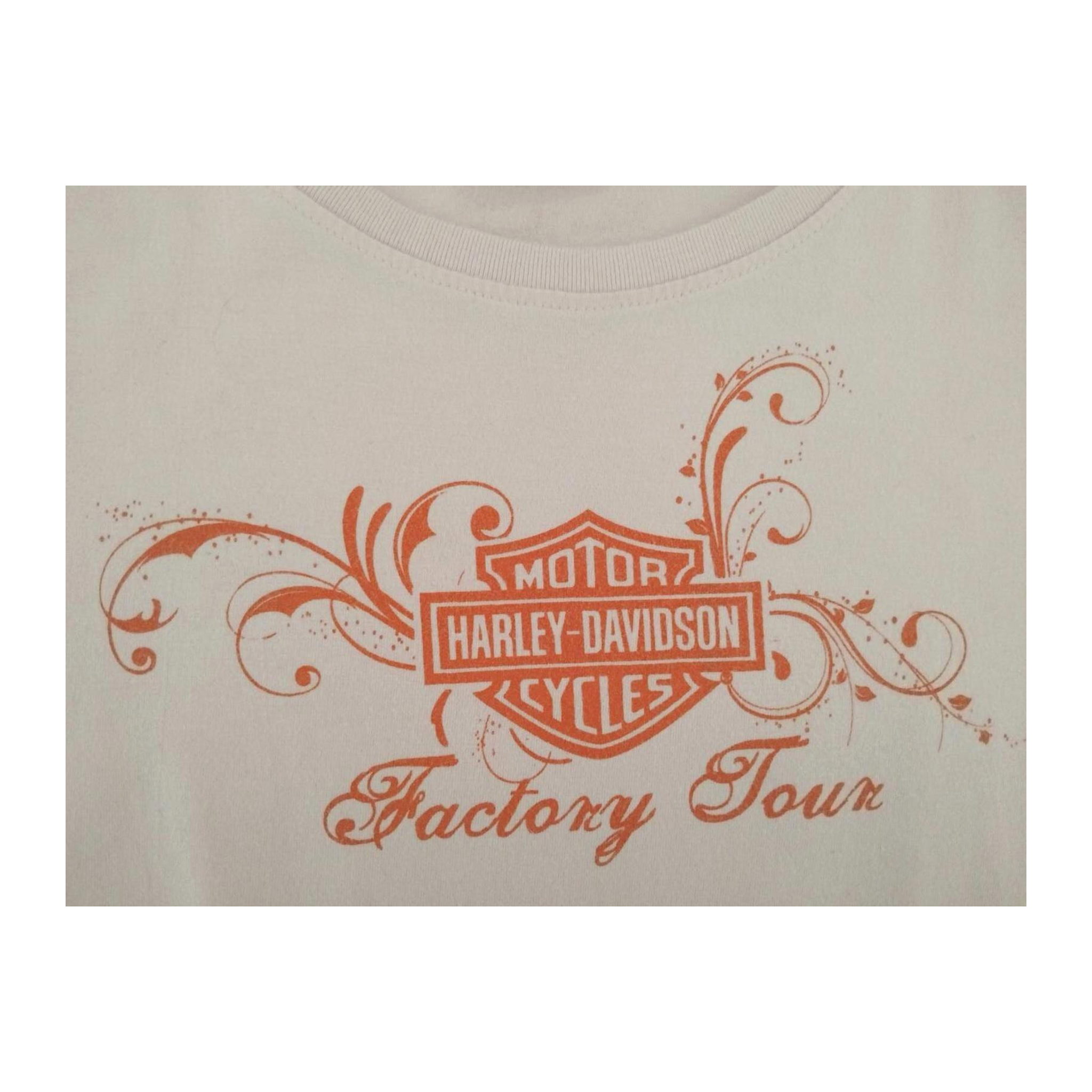 1667 Harley Davidson Women's Y2K Filigree Logo Long Sleeve T Shirt Pink 2XL
