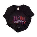 1686 Harley Davidson Women's American Flag Skull Short Sleeve T Shirt Black XL