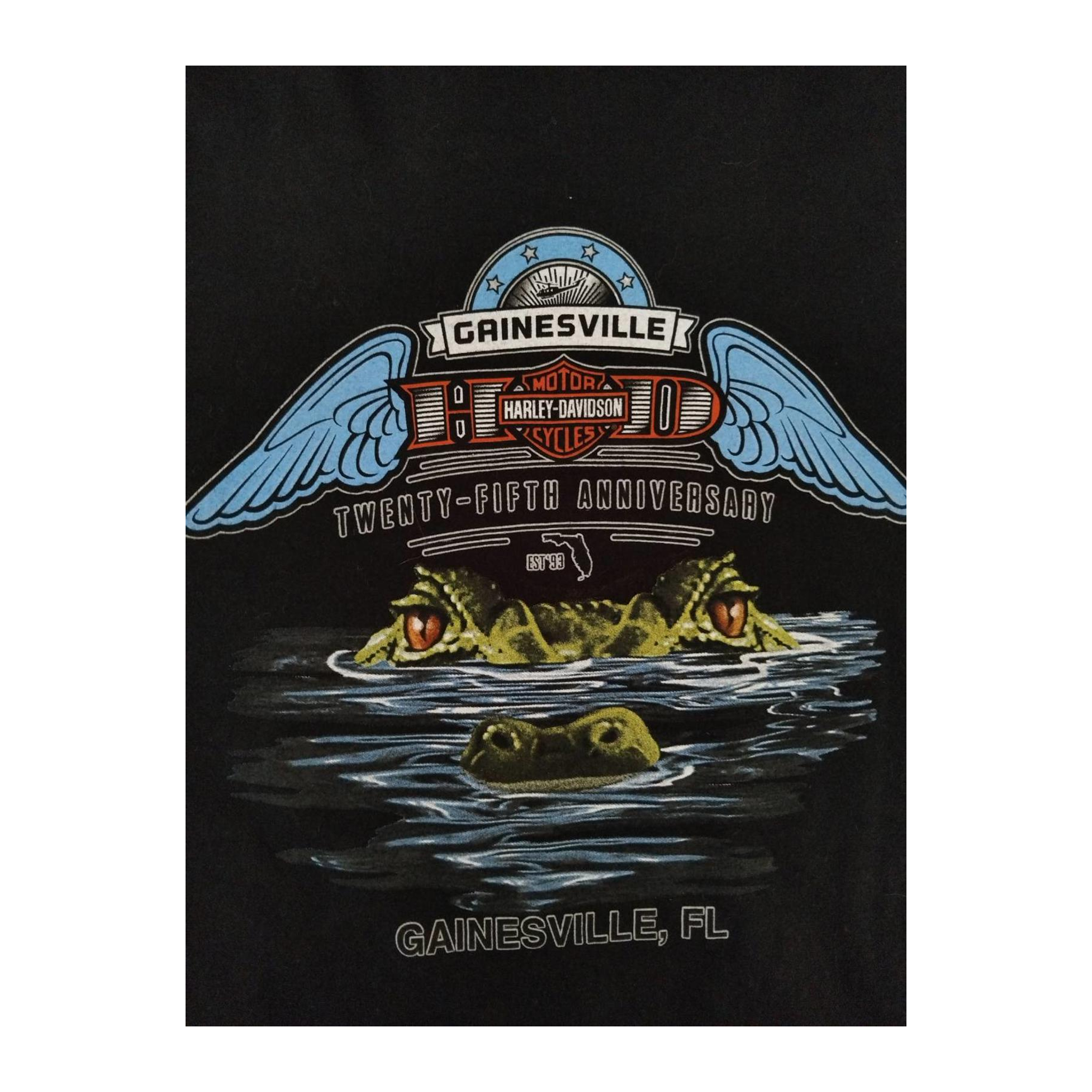 1686 Harley Davidson Women's American Flag Skull Short Sleeve T Shirt Black XL