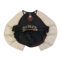 1635 Harley Davidson Women's Embroidered Logo Long Sleeve T Shirt Grey 2XL