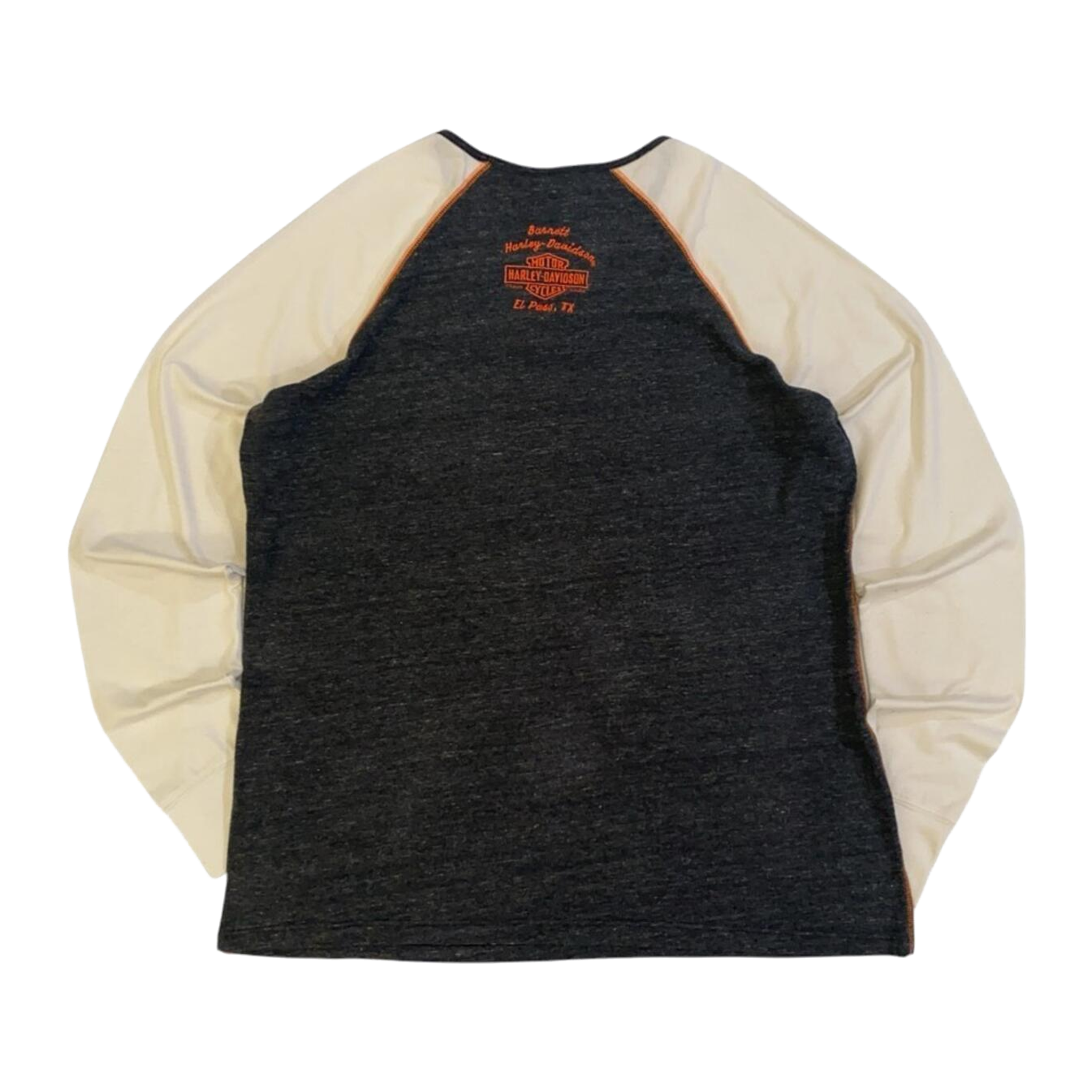 1635 Harley Davidson Women's Embroidered Logo Long Sleeve T Shirt Grey 2XL