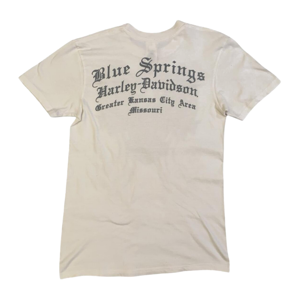 1596 Harley Davidson Women's Eagle Graphic Short Sleeve T Shirt White M
