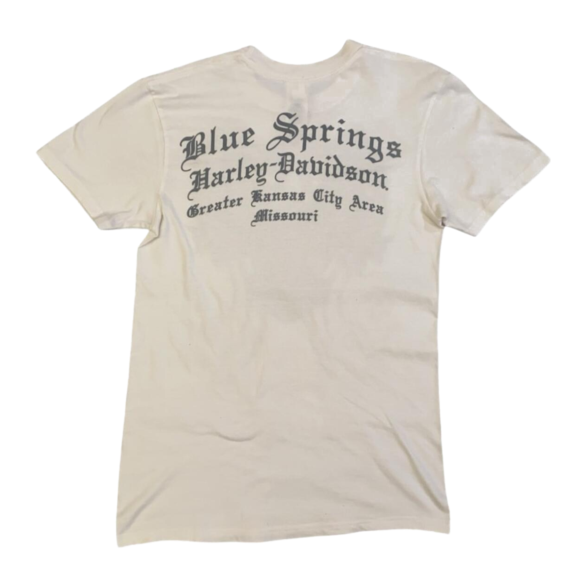 1596 Harley Davidson Women's Eagle Graphic Short Sleeve T Shirt White M