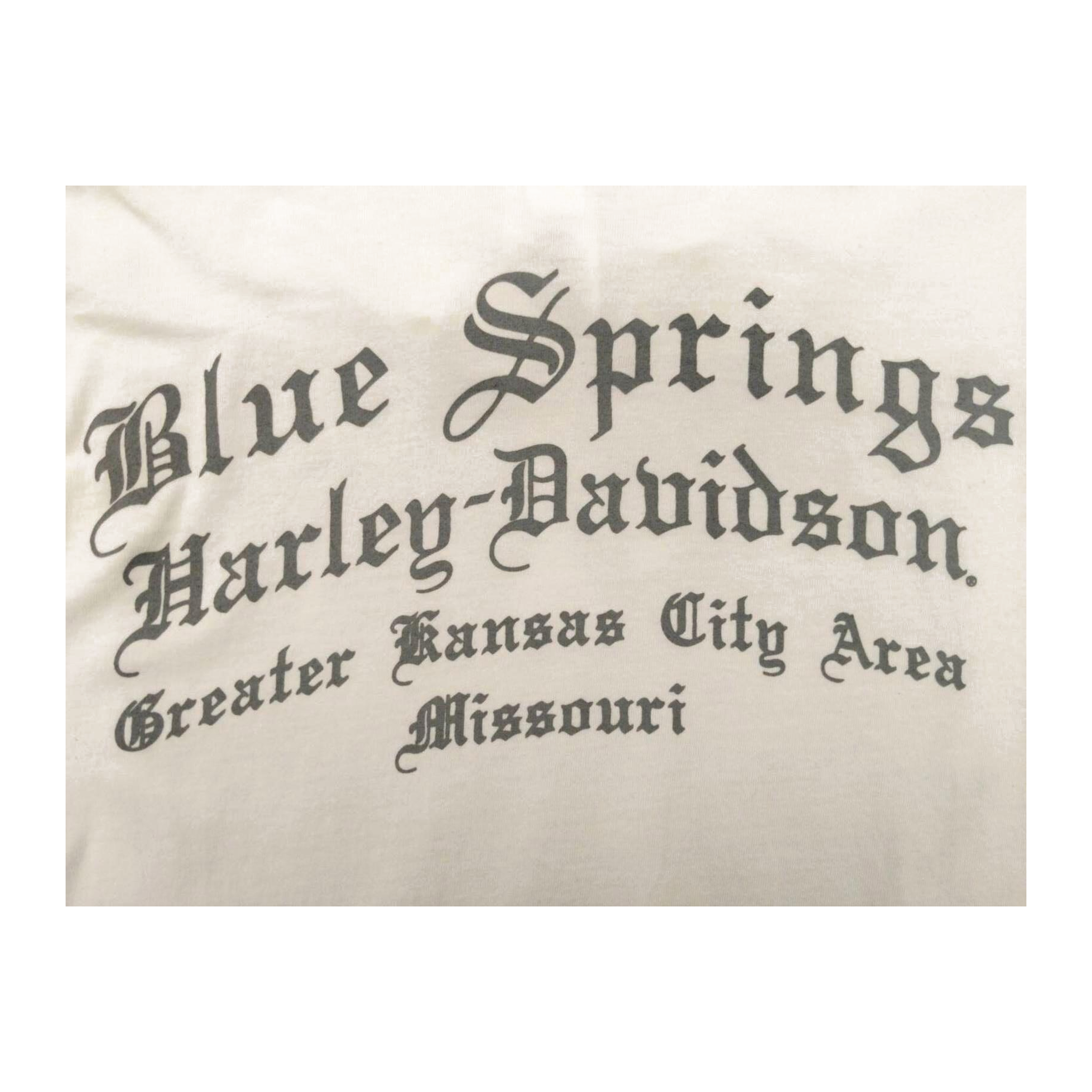 1596 Harley Davidson Women's Eagle Graphic Short Sleeve T Shirt White M