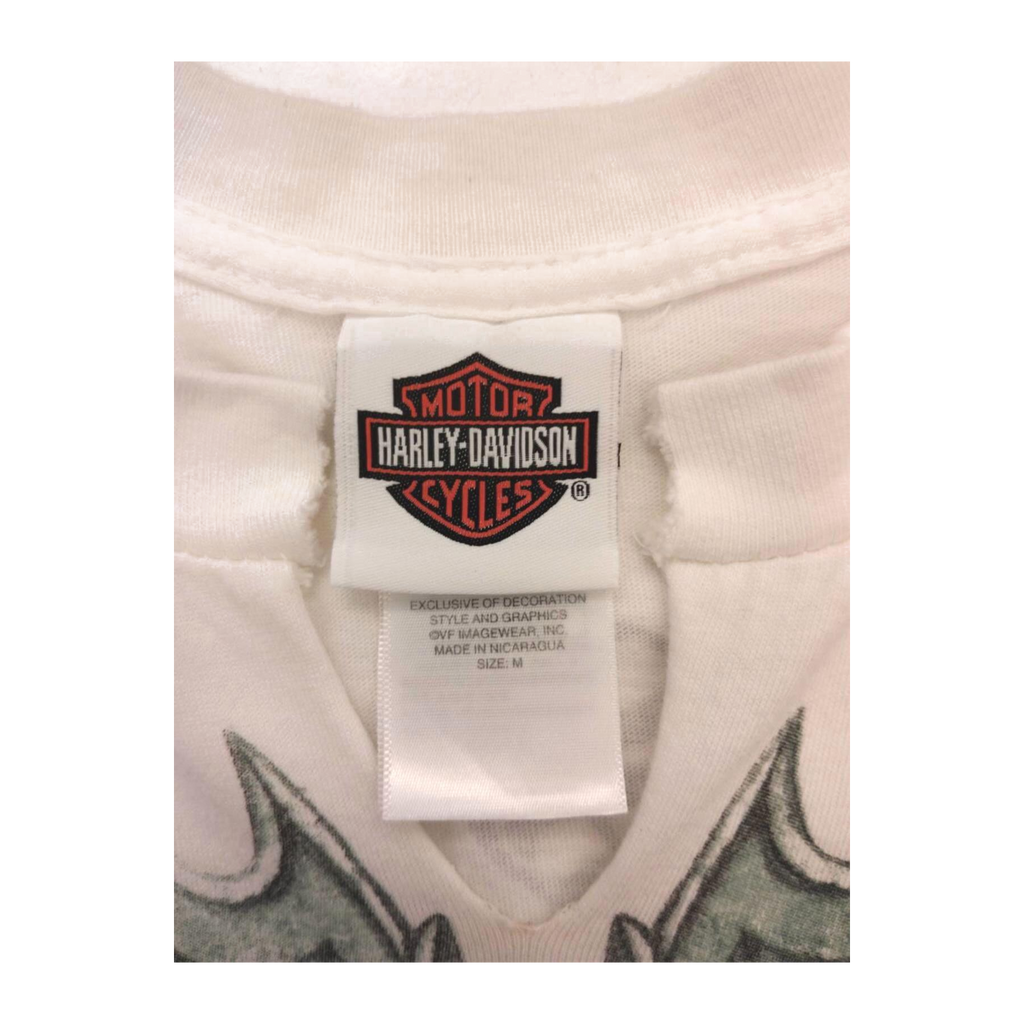 1596 Harley Davidson Women's Eagle Graphic Short Sleeve T Shirt White M