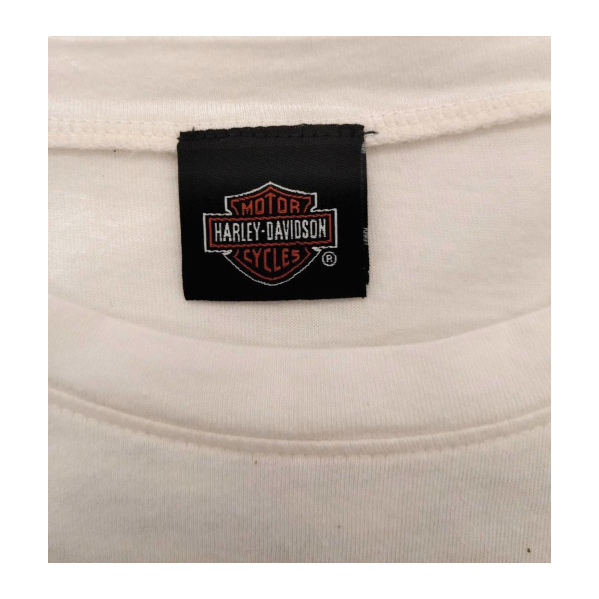1592 Harley Davidson Women's Vintage Logo Lace Trim Short Sleeve T Shirt White 2XL
