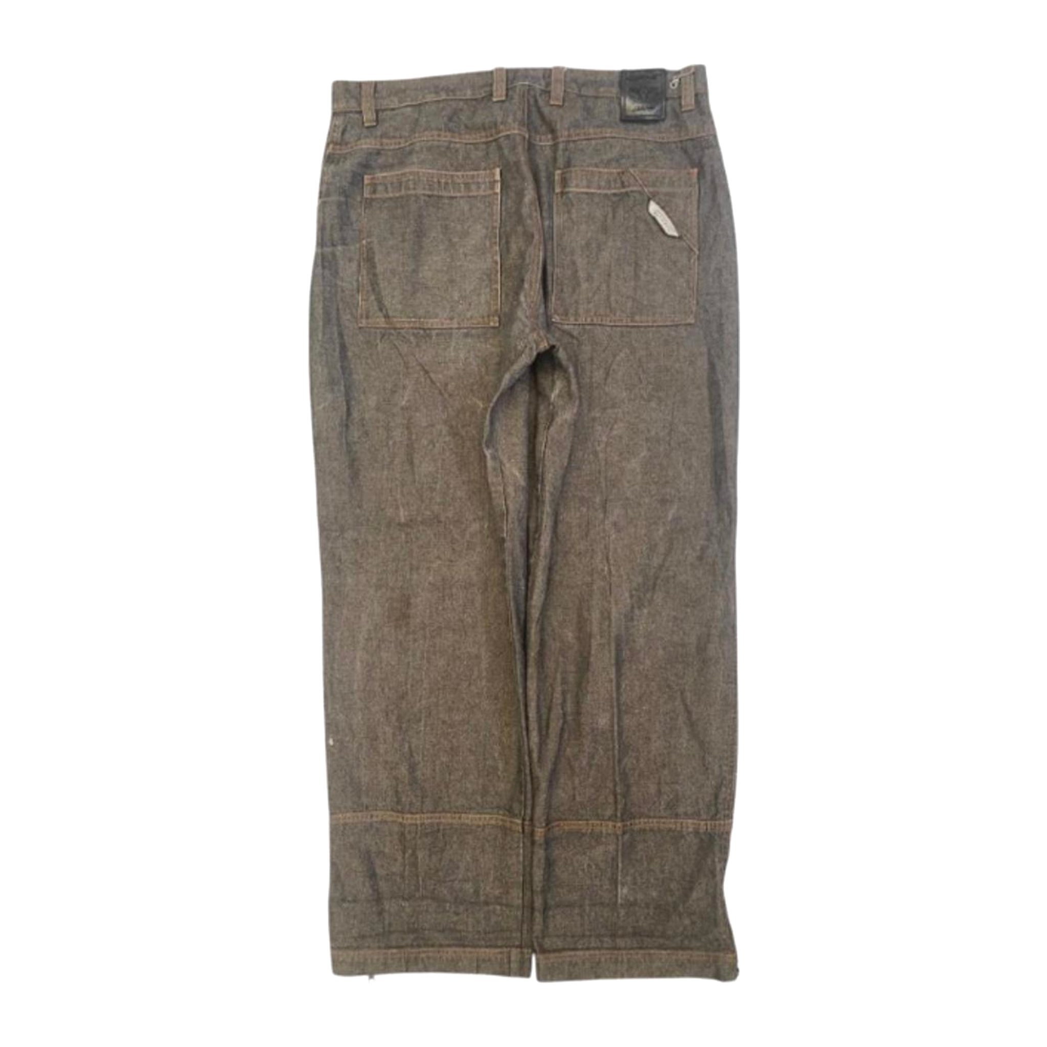 954 CYGAS Straight Jeans Metallic Cotton Blend Grey Mens W38 L34
