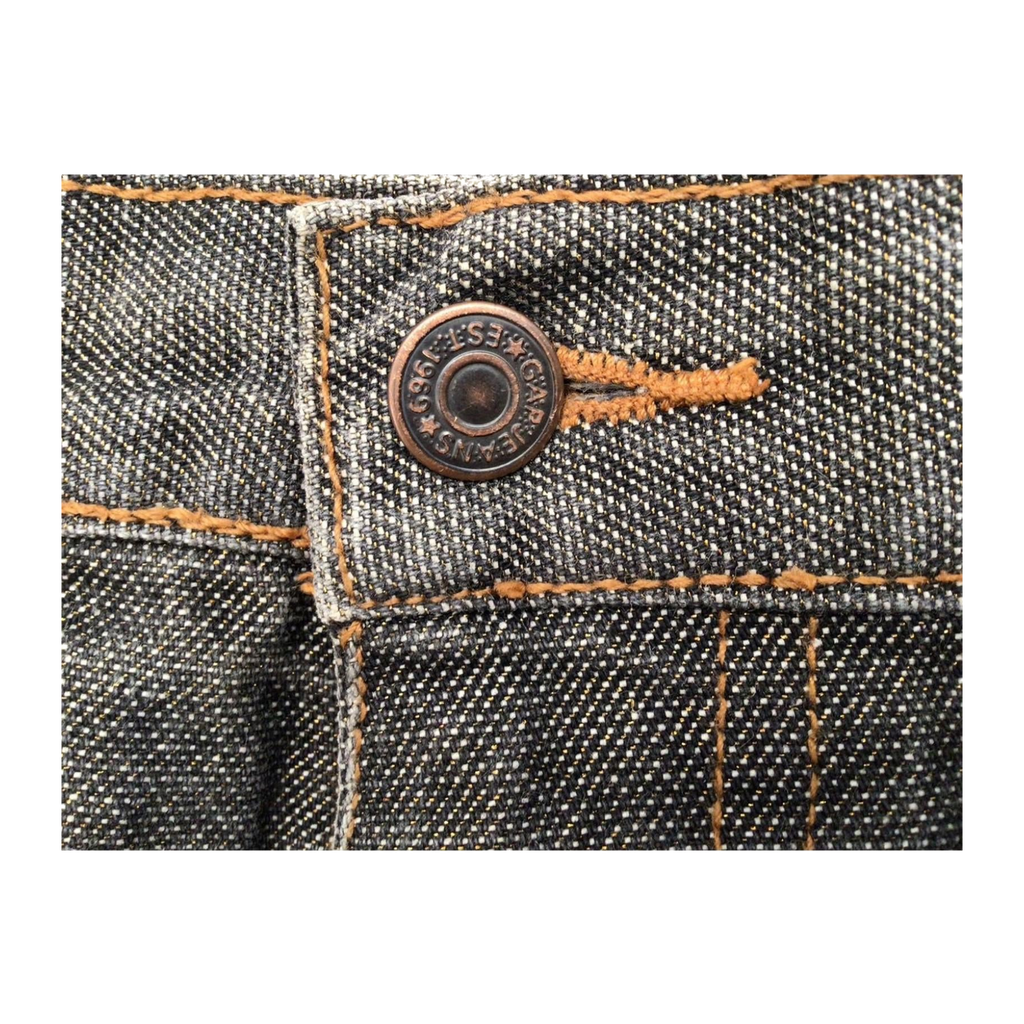 954 CYGAS Straight Jeans Metallic Cotton Blend Grey Mens W38 L34