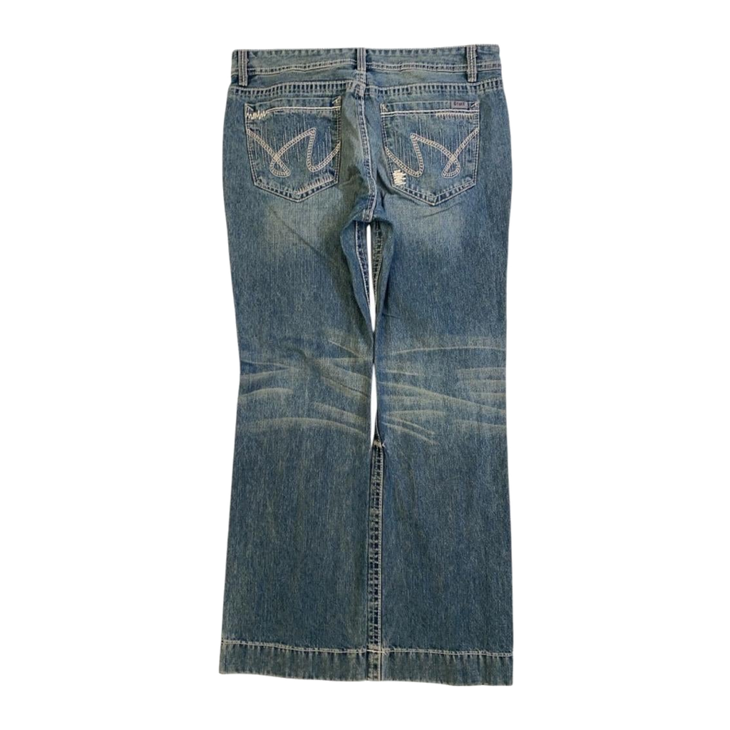 1001 Cruel Y2K Women's Flared Denim Jean 14