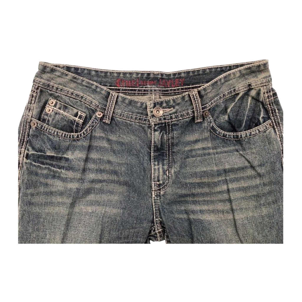 1001 Cruel Y2K Women's Flared Denim Jean 14