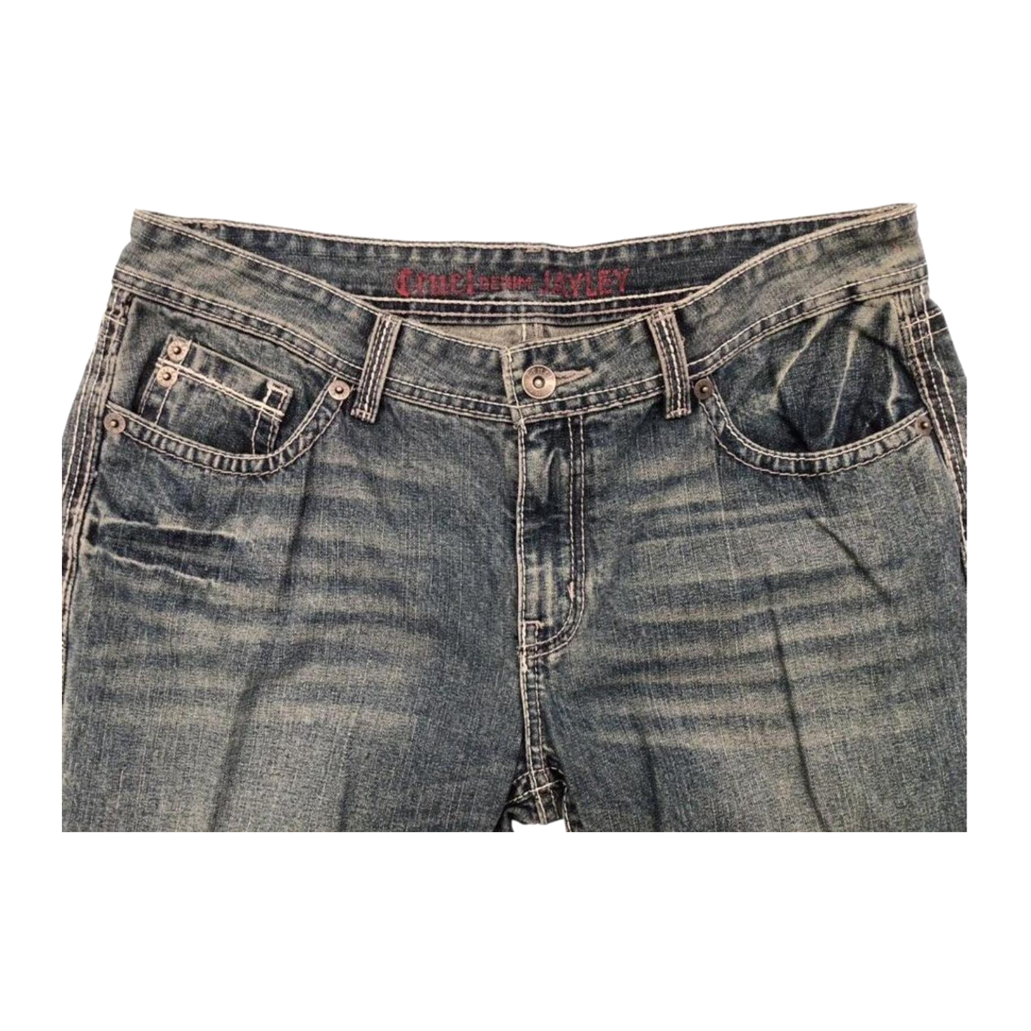 1001 Cruel Y2K Women's Flared Denim Jean 14
