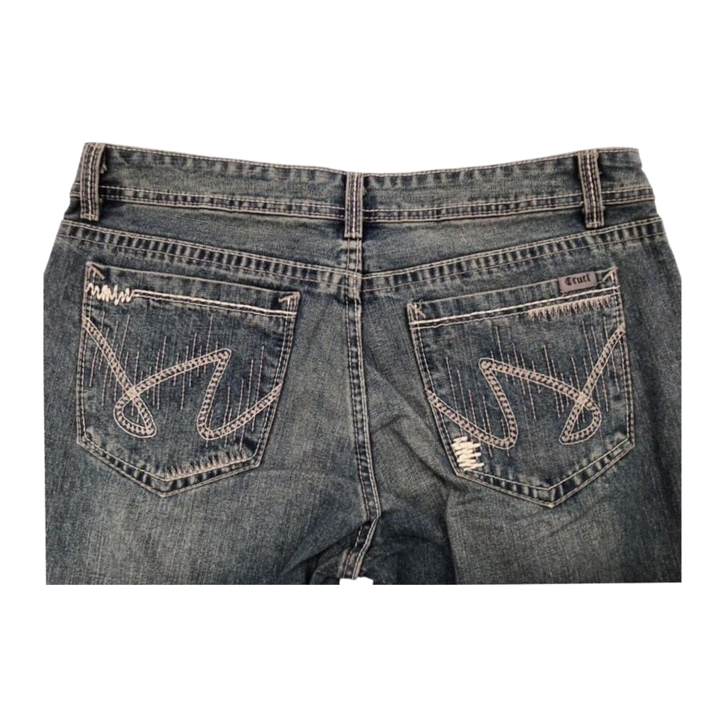 1001 Cruel Y2K Women's Flared Denim Jean 14