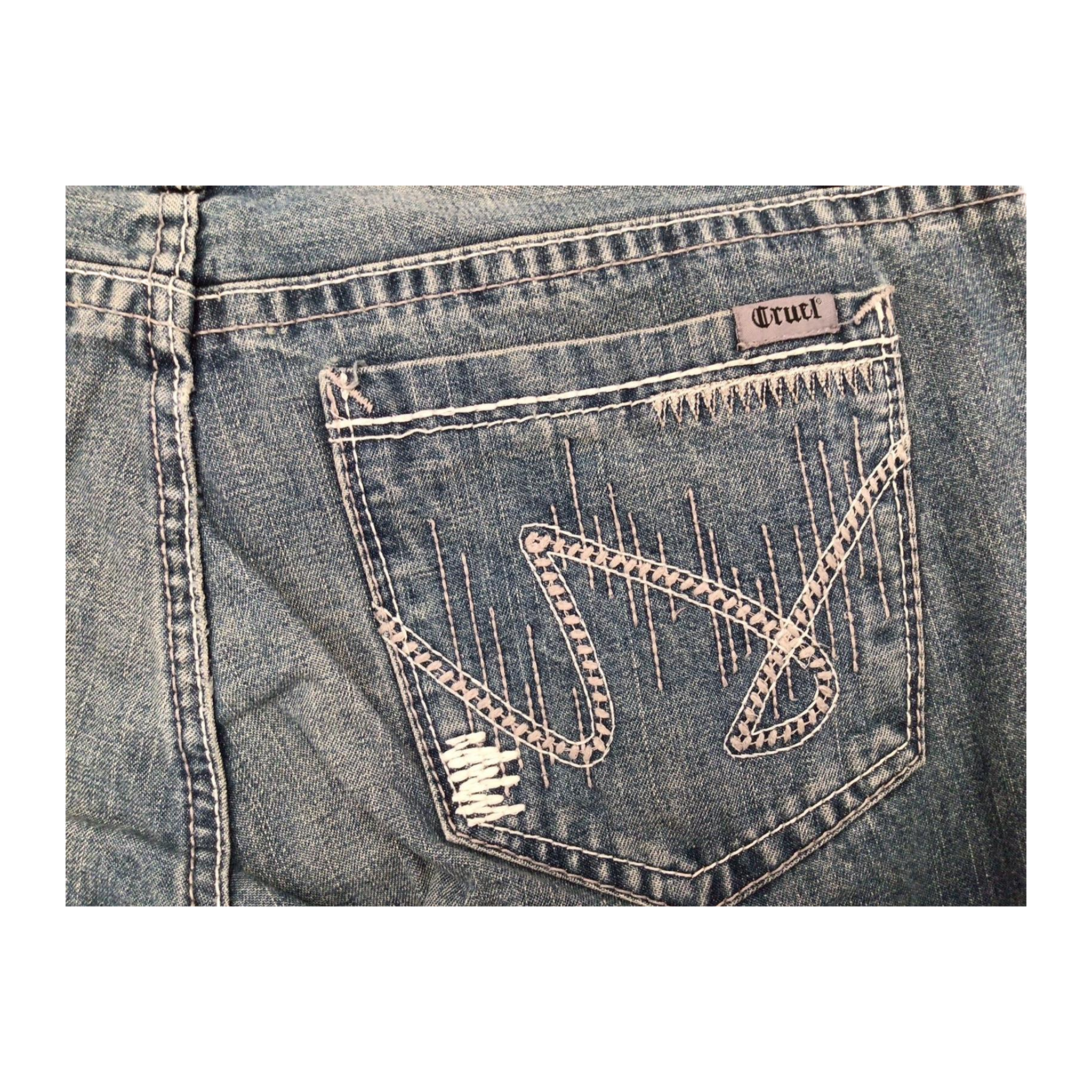 1001 Cruel Y2K Women's Flared Denim Jean 14