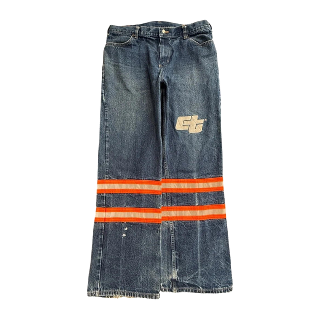 383 Caspia Y2K Baggy Reflective Jeans W38 L31