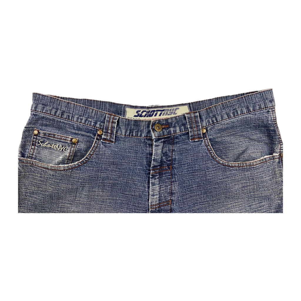 0025 Schott NYC Hip Hop Baggy Jeans Y2K W38 L34