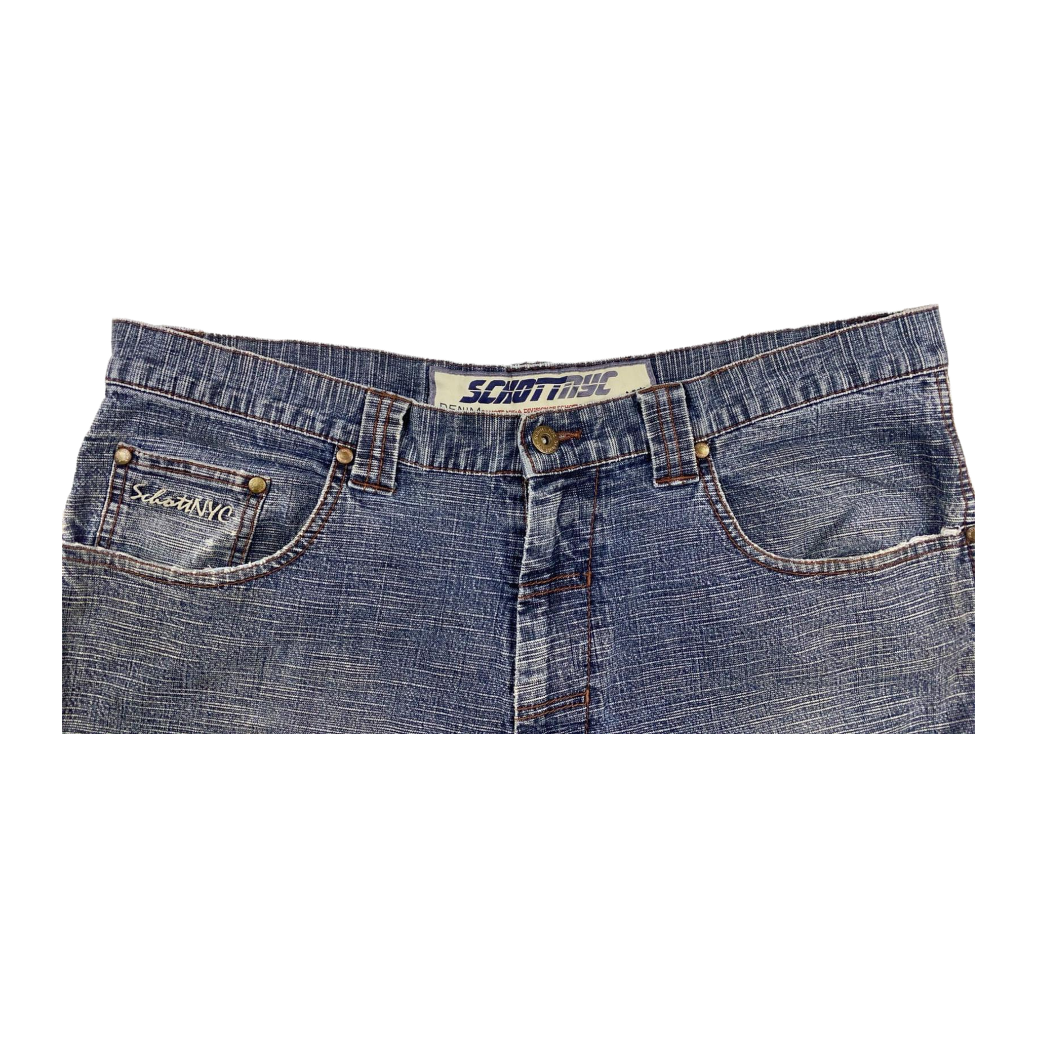 0025 Schott NYC Hip Hop Baggy Jeans Y2K W38 L34