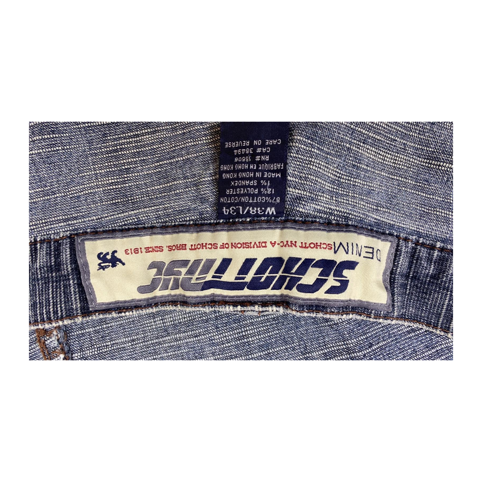 0025 Schott NYC Hip Hop Baggy Jeans Y2K W38 L34