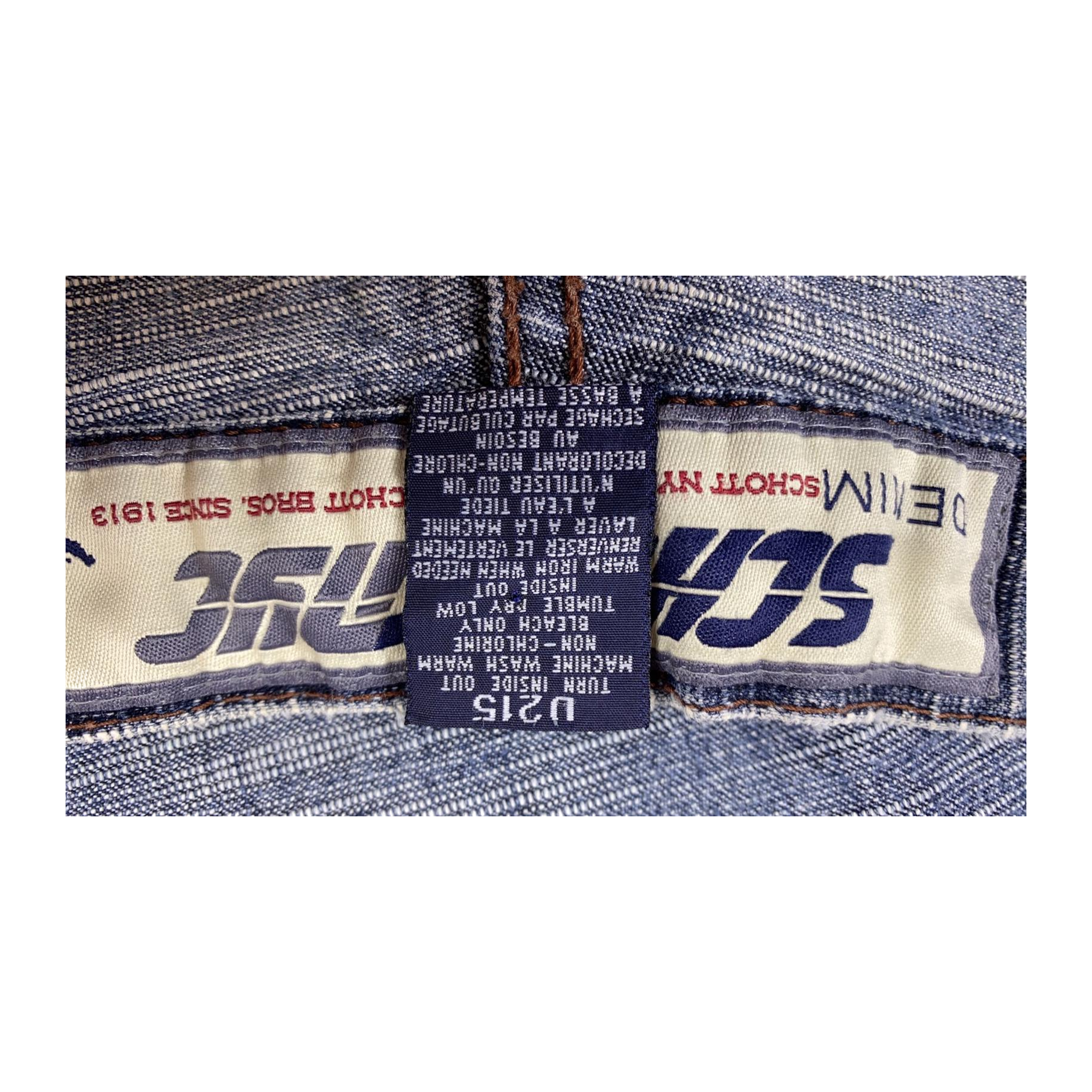 0025 Schott NYC Hip Hop Baggy Jeans Y2K W38 L34