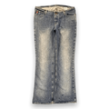 MUDD Women’s Y2K Vintage Low Cut Line Flared Denim Jean 12