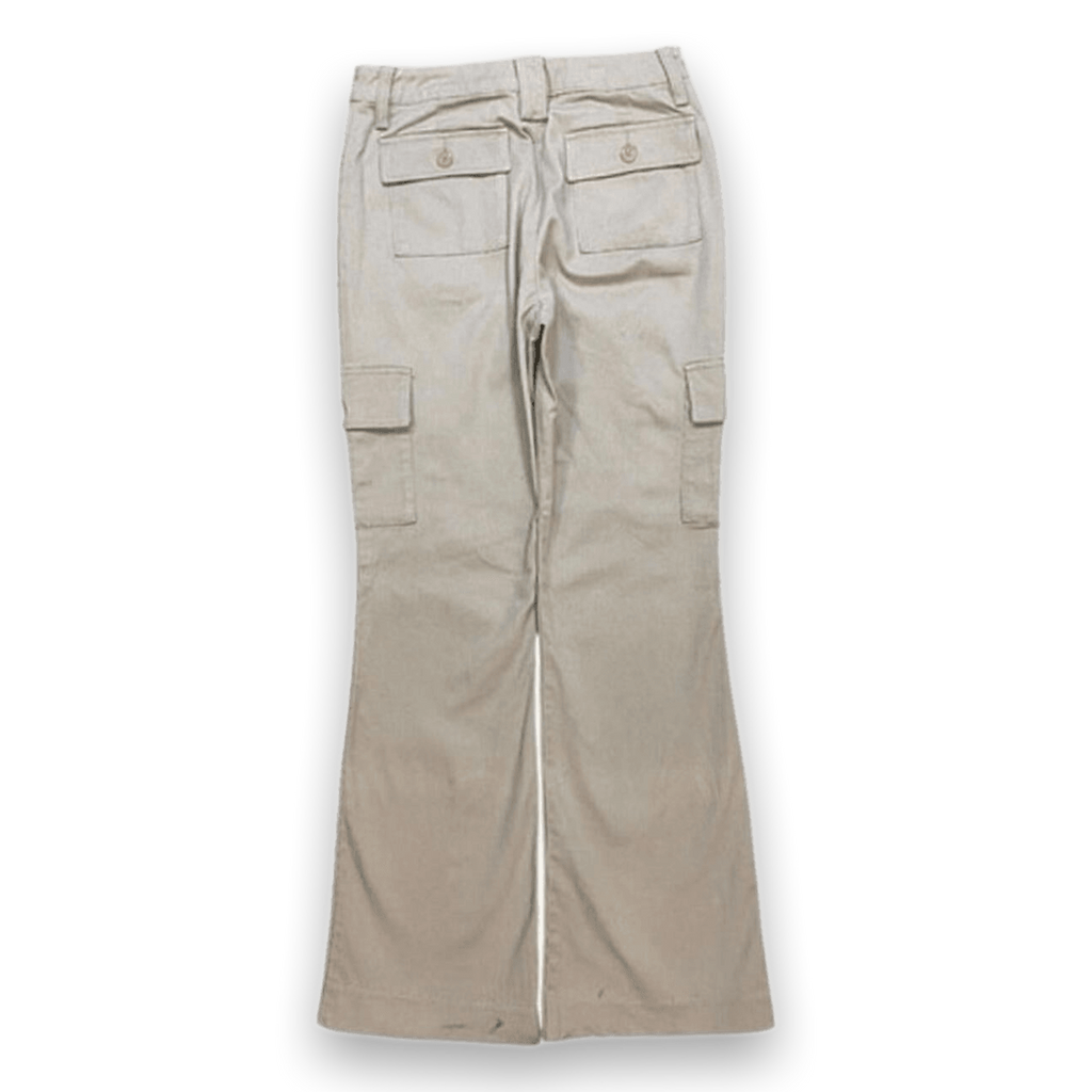 Japanese Vintage Flared Cargo Khaki Pant Beige 4