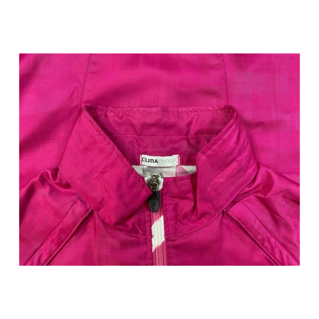 1754 Adidas Women's ClimaProof Soft Shell Athletic Running Windbreaker Pink M