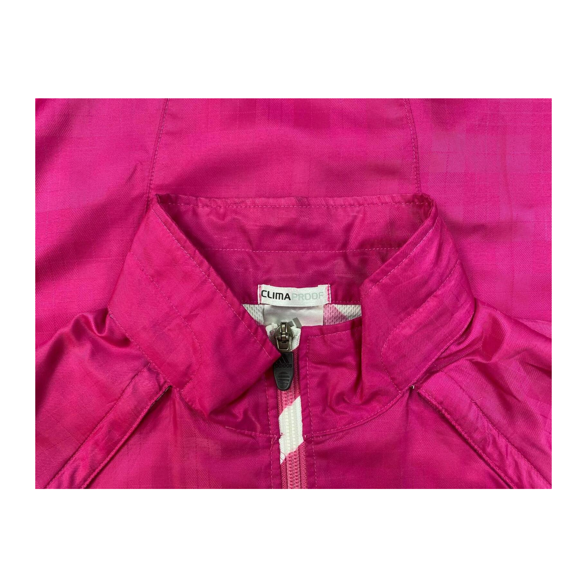 1754 Adidas Women's ClimaProof Soft Shell Athletic Running Windbreaker Pink M