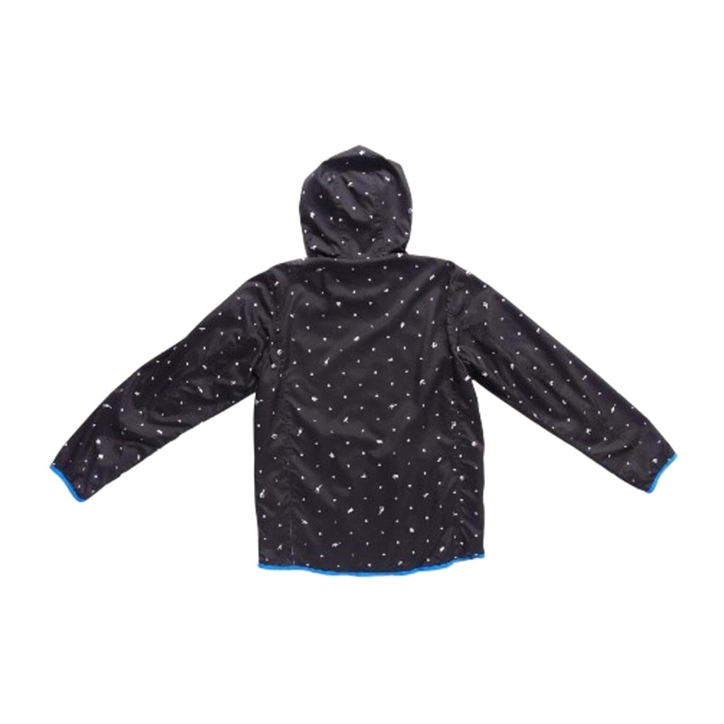 1697 Adidas NEO Japan Mesh Lined Polka Dot Hooded Windbreaker Black M