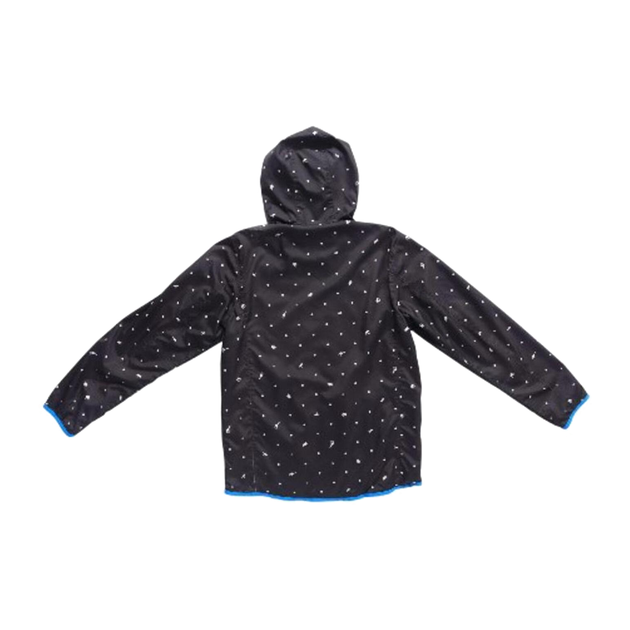 1697 Adidas NEO Japan Mesh Lined Polka Dot Hooded Windbreaker Black M