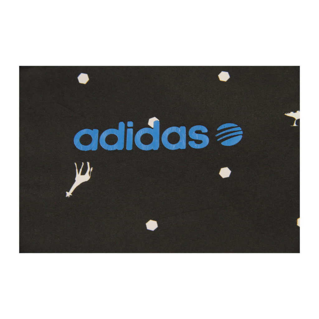 1697 Adidas NEO Japan Mesh Lined Polka Dot Hooded Windbreaker Black M