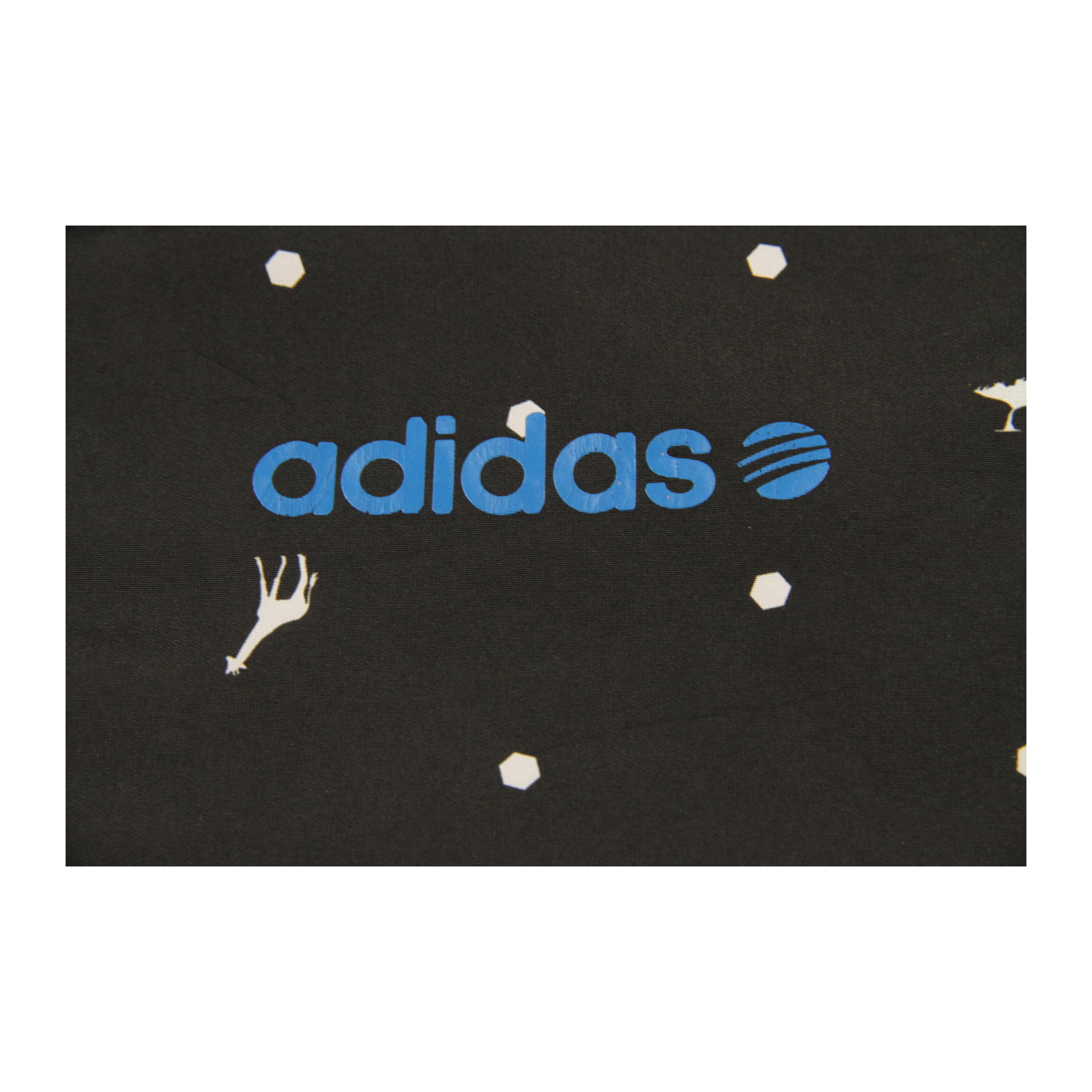 1697 Adidas NEO Japan Mesh Lined Polka Dot Hooded Windbreaker Black M