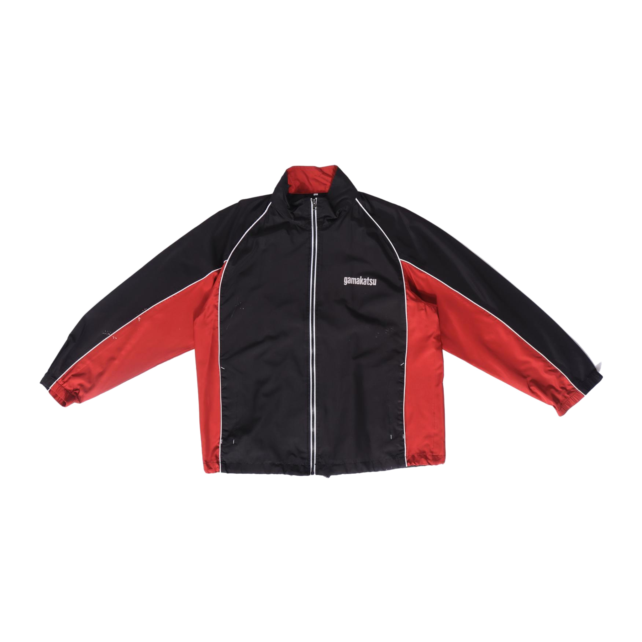 1587 Gamakatsu Japan Vintage 90s Colorblock Zip Up Windbreaker Red M