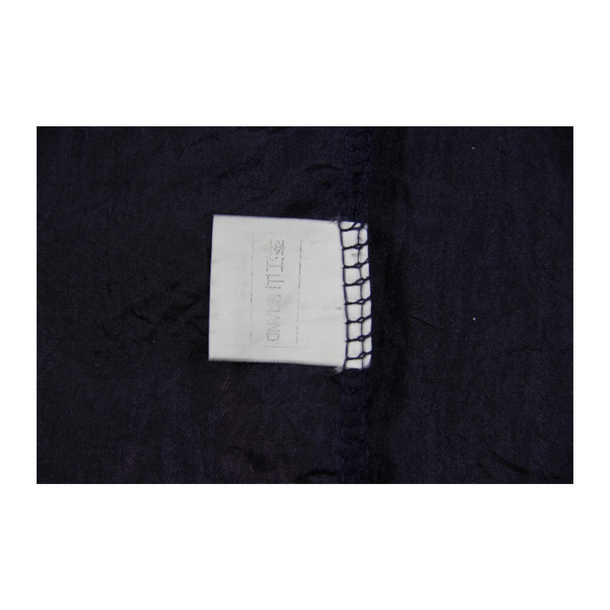 Baggy Fit Full Zip Hooded Ombre Windbreaker Navy Brown L