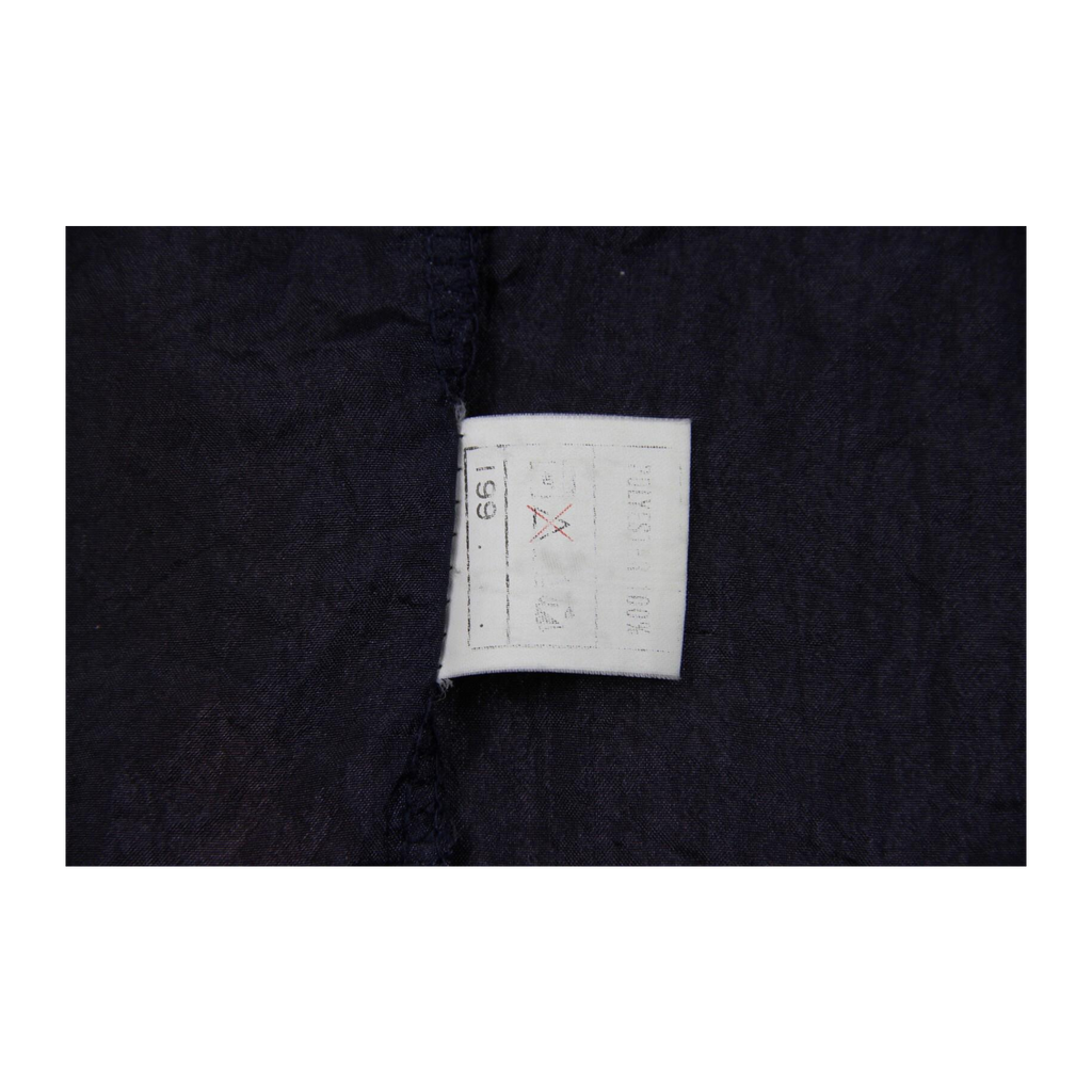 Baggy Fit Full Zip Hooded Ombre Windbreaker Navy Brown L