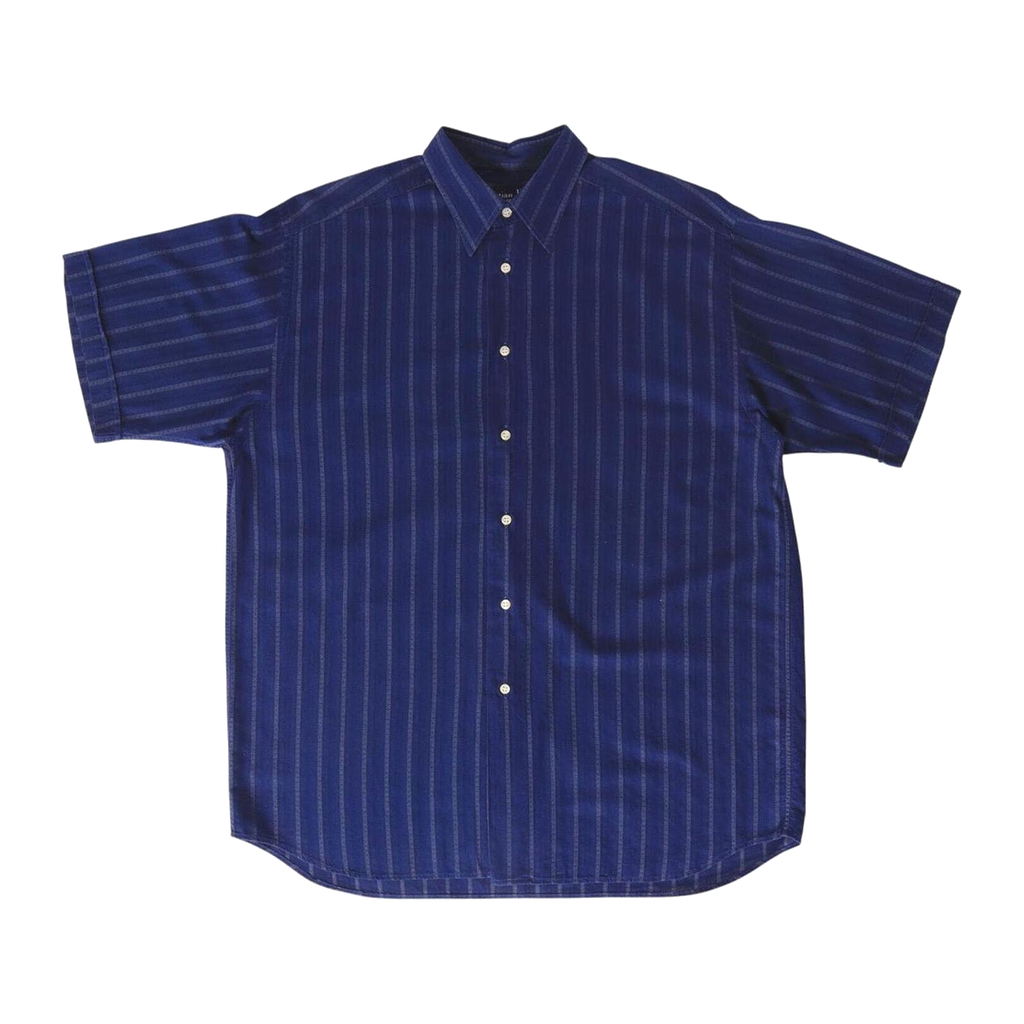 811 Christian Dior Monsieur Vintage 90s Made in France Striped Button Up Navy M