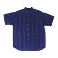 811 Christian Dior Monsieur Vintage 90s Made in France Striped Button Up Navy M