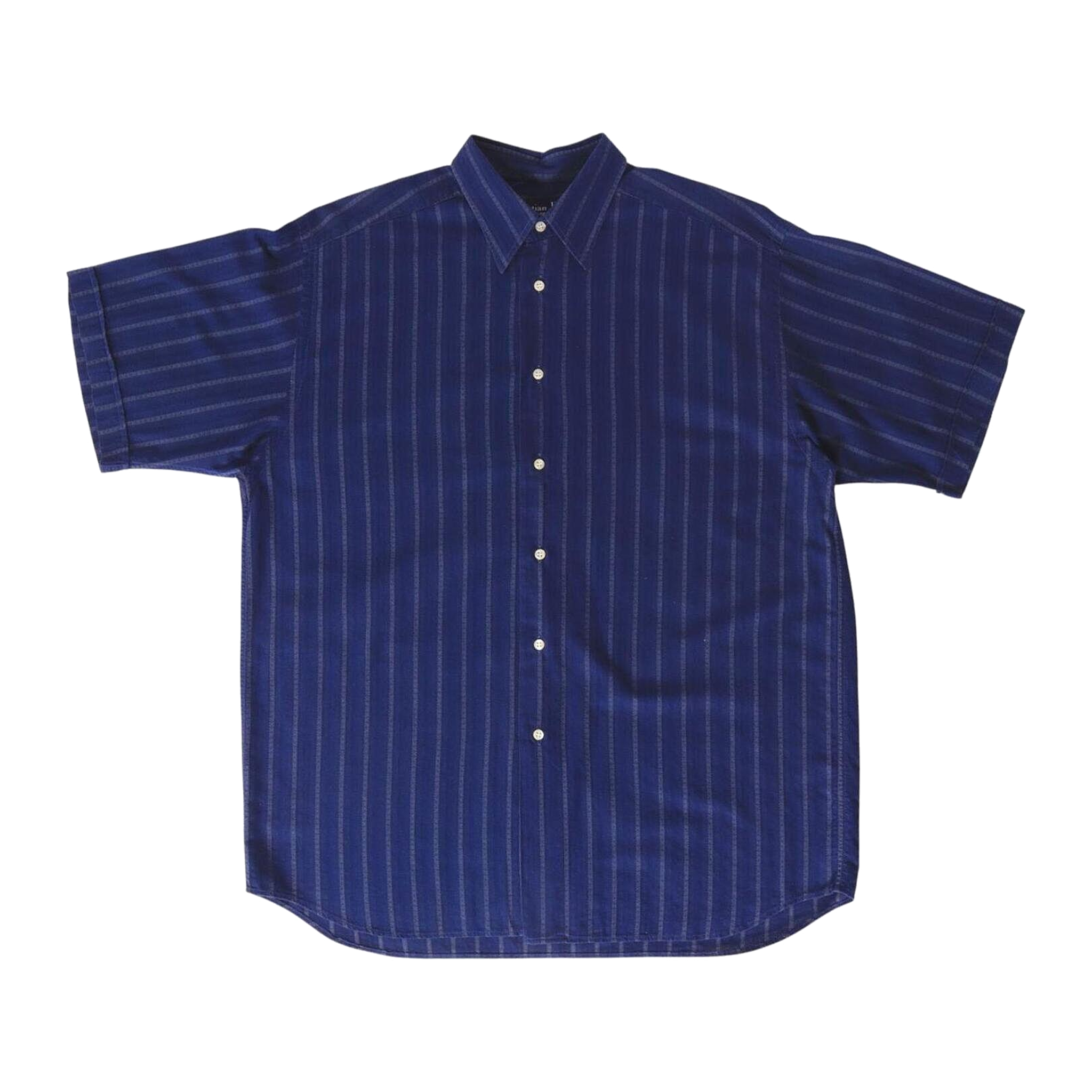 811 Christian Dior Monsieur Vintage 90s Made in France Striped Button Up Navy M