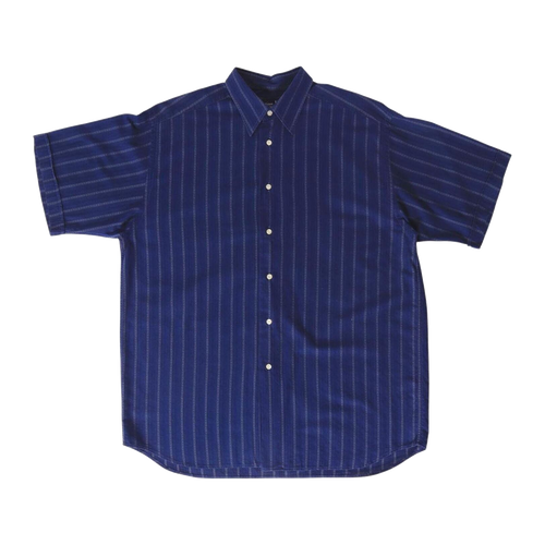 811 Christian Dior Monsieur Vintage 90s Made in France Striped Button Up Navy M