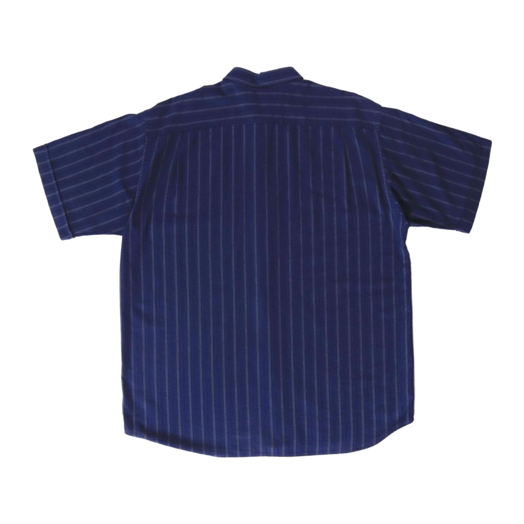 811 Christian Dior Monsieur Vintage 90s Made in France Striped Button Up Navy M