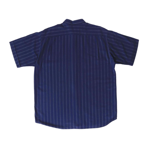 811 Christian Dior Monsieur Vintage 90s Made in France Striped Button Up Navy M