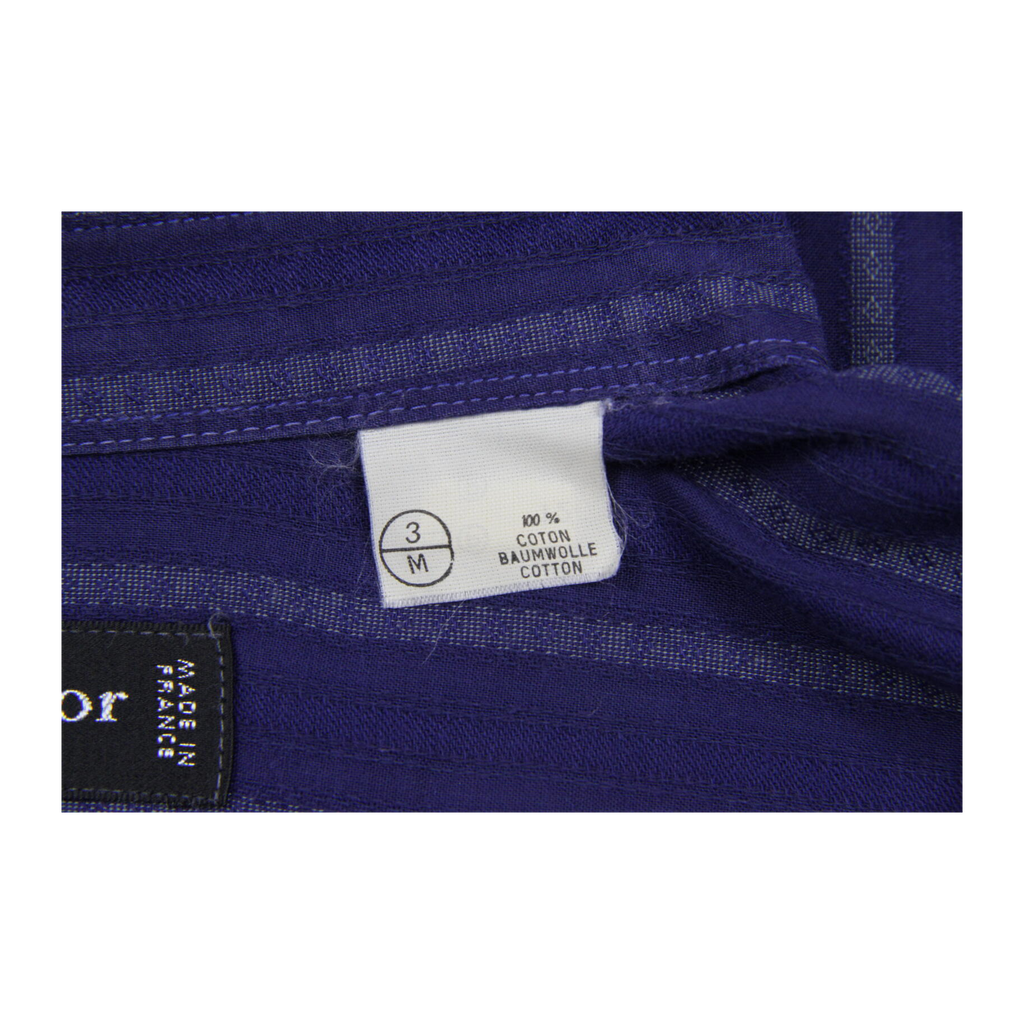 811 Christian Dior Monsieur Vintage 90s Made in France Striped Button Up Navy M