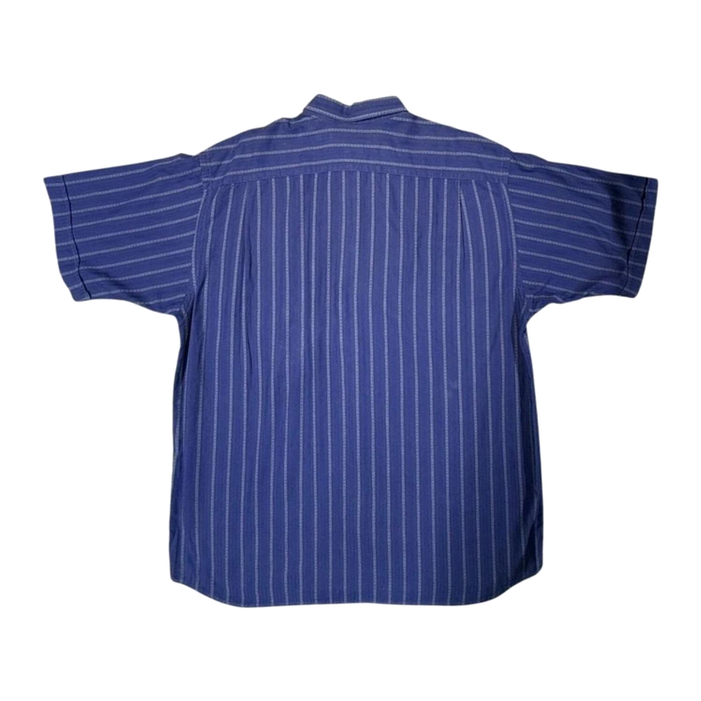 811 Christian Dior Monsieur Vintage 90s Made in France Striped Button Up Navy M