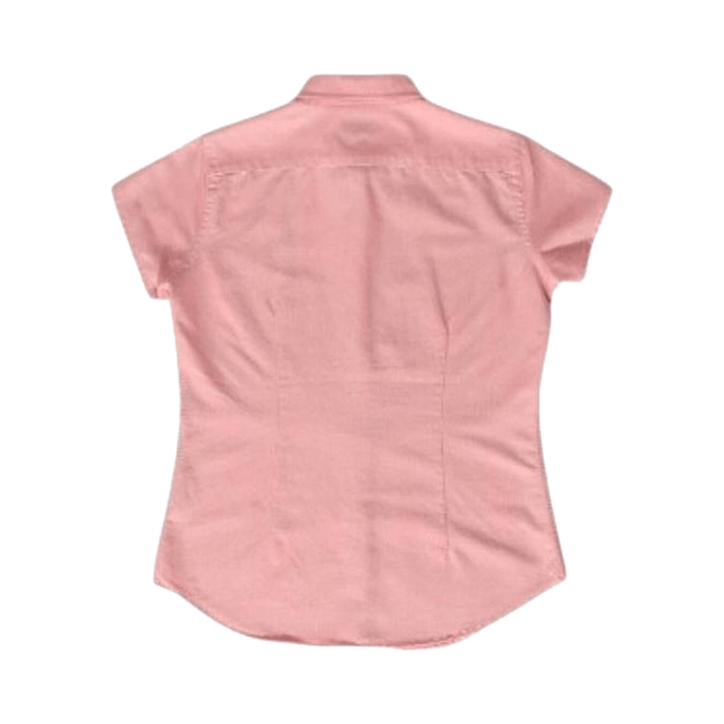 Ralph Lauren Women's Short Sleeve Cotton Button Down Shirt Pink XS