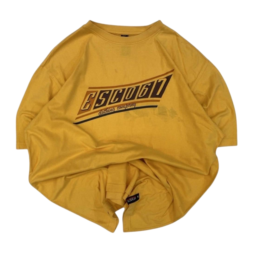 447 ESCO 67 Y2K Short Sleeve T-Shirt Yellow XL