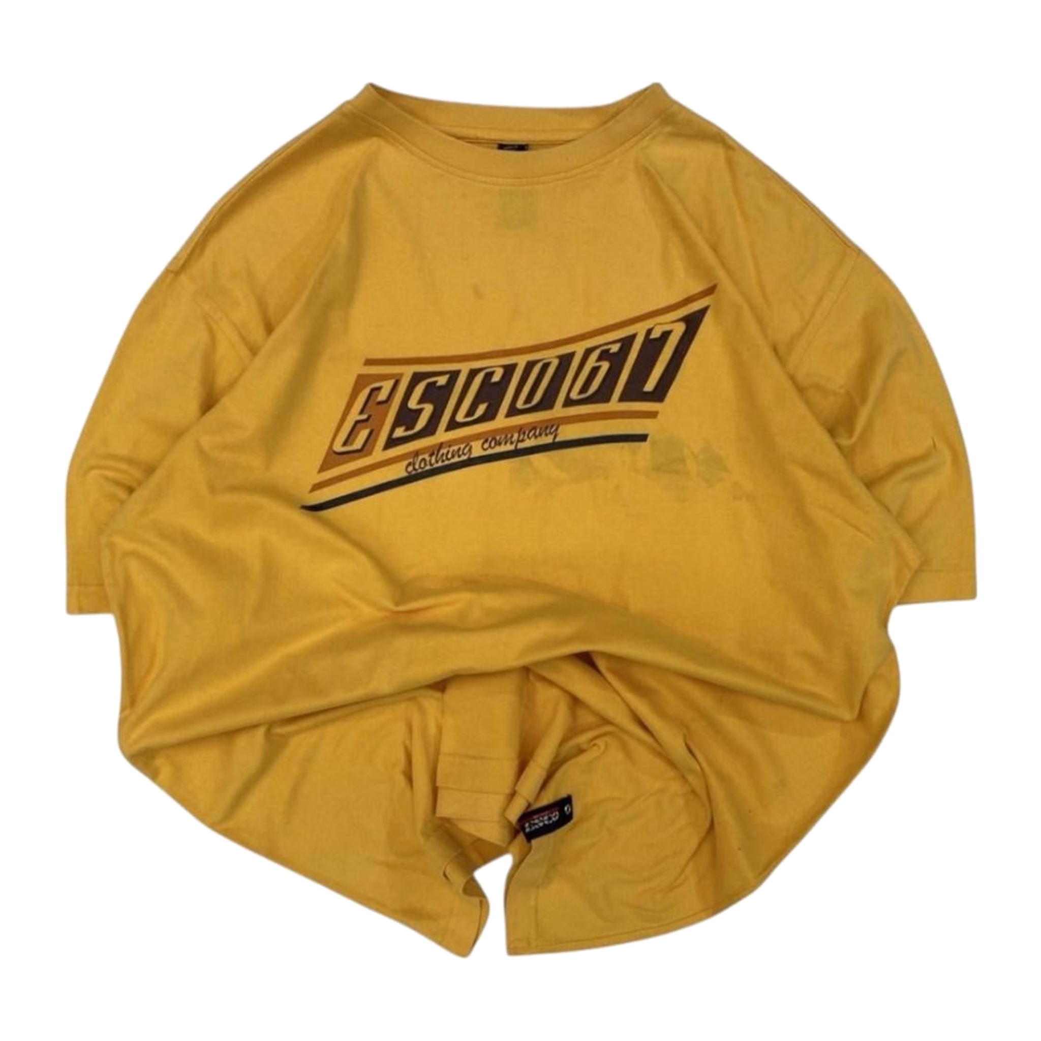 447 ESCO 67 Y2K Short Sleeve T-Shirt Yellow XL