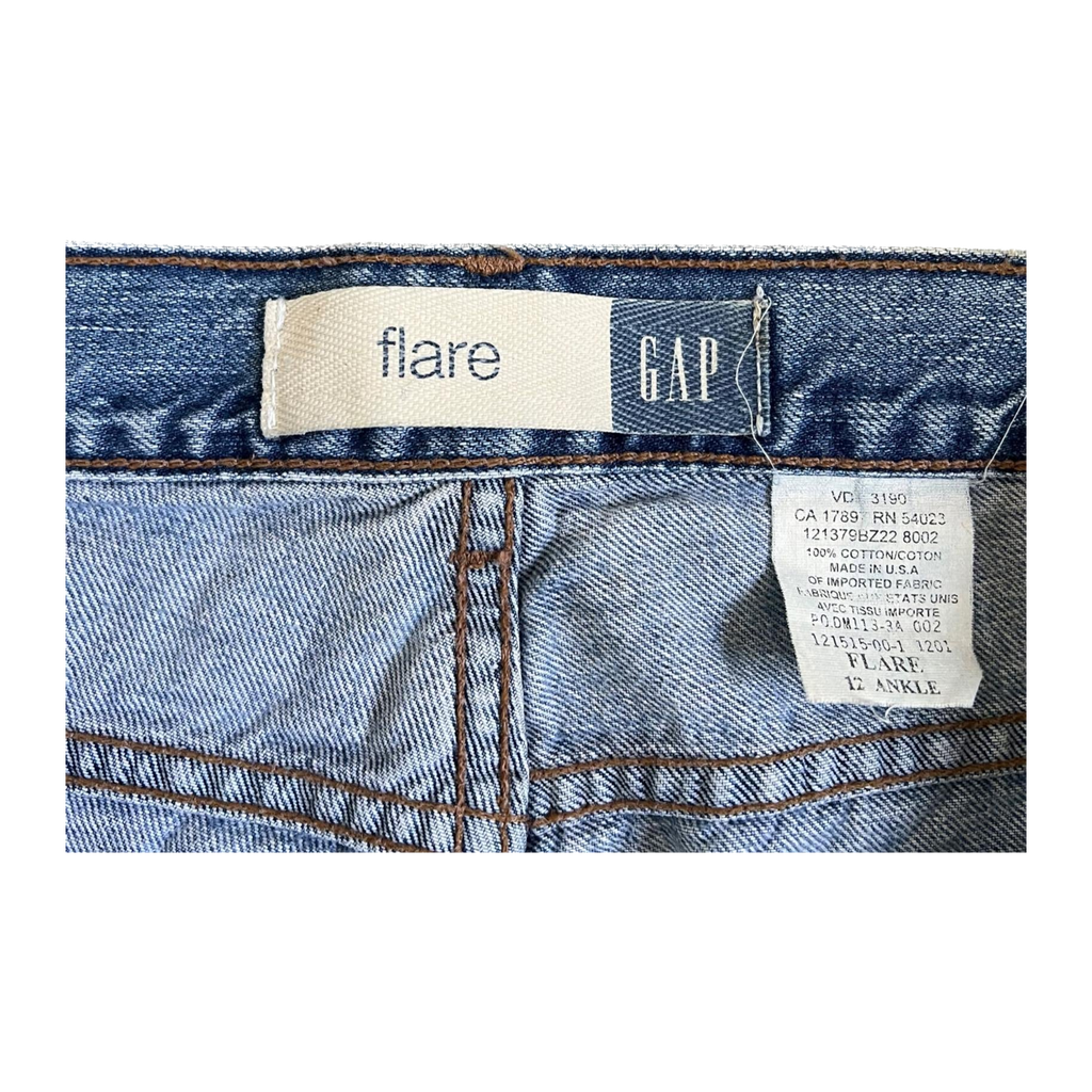 2952 Gap 90s Vintage Made in USA Flare Denim Jeans 12