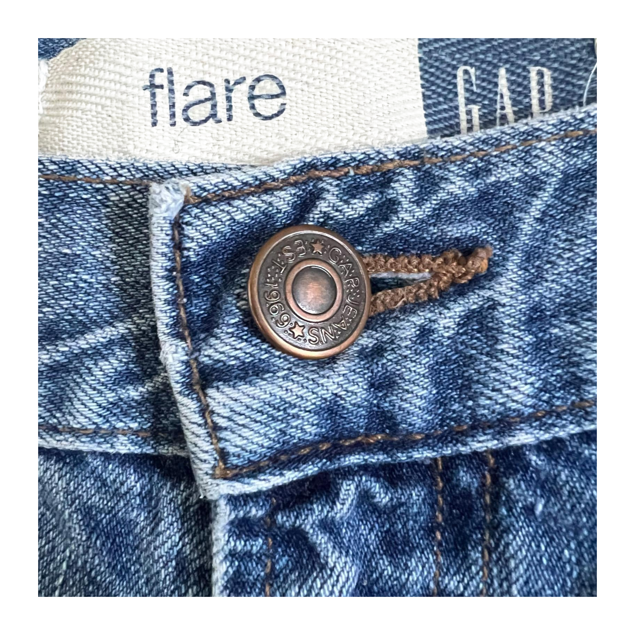 2952 Gap 90s Vintage Made in USA Flare Denim Jeans 12