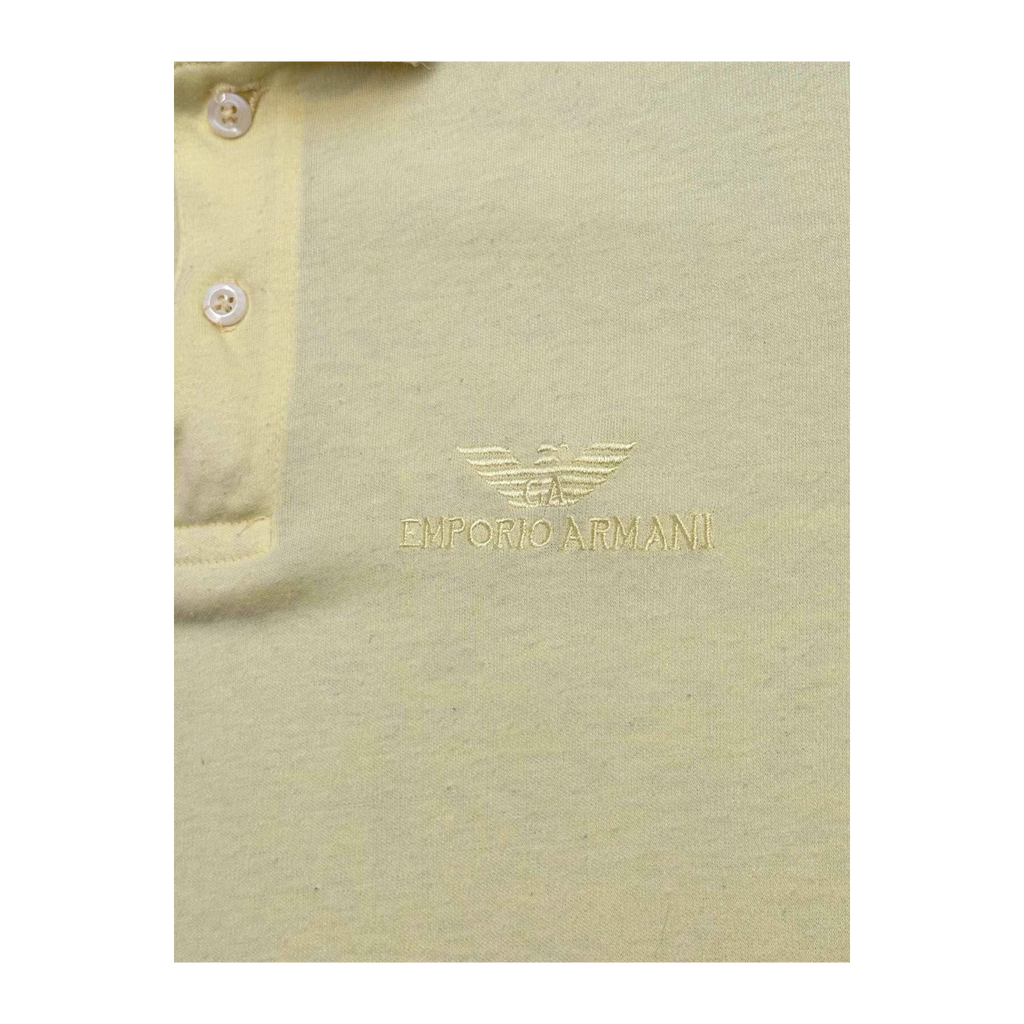 1522 Emporio Armani Gold Label 1980’s Vintage Men's Polo Yellow M