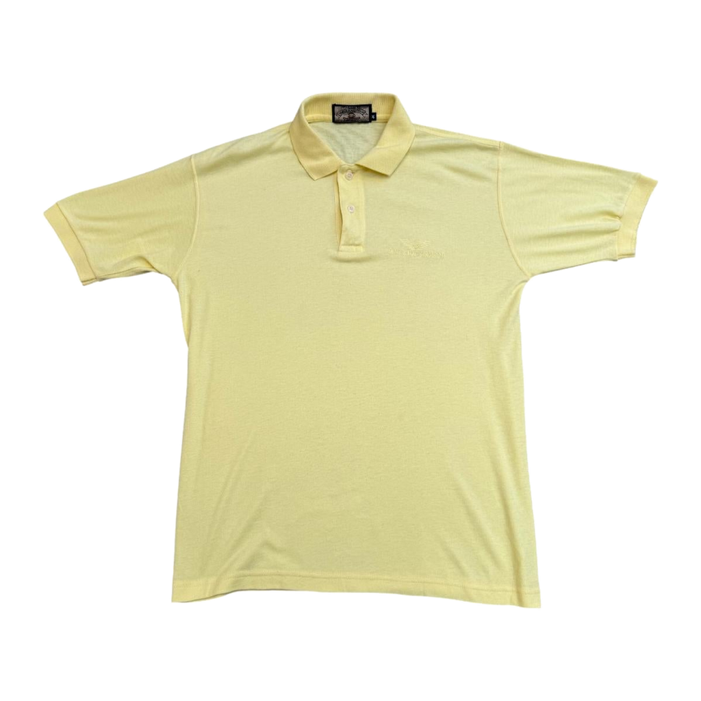 1522 Emporio Armani Gold Label 1980’s Vintage Men's Polo Yellow M