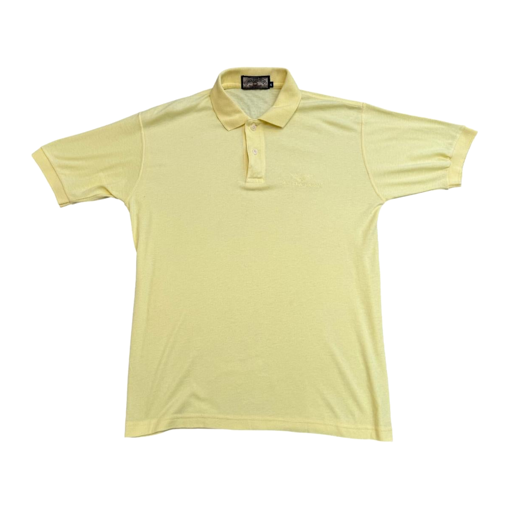 1522 Emporio Armani Gold Label 1980’s Vintage Men's Polo Yellow M