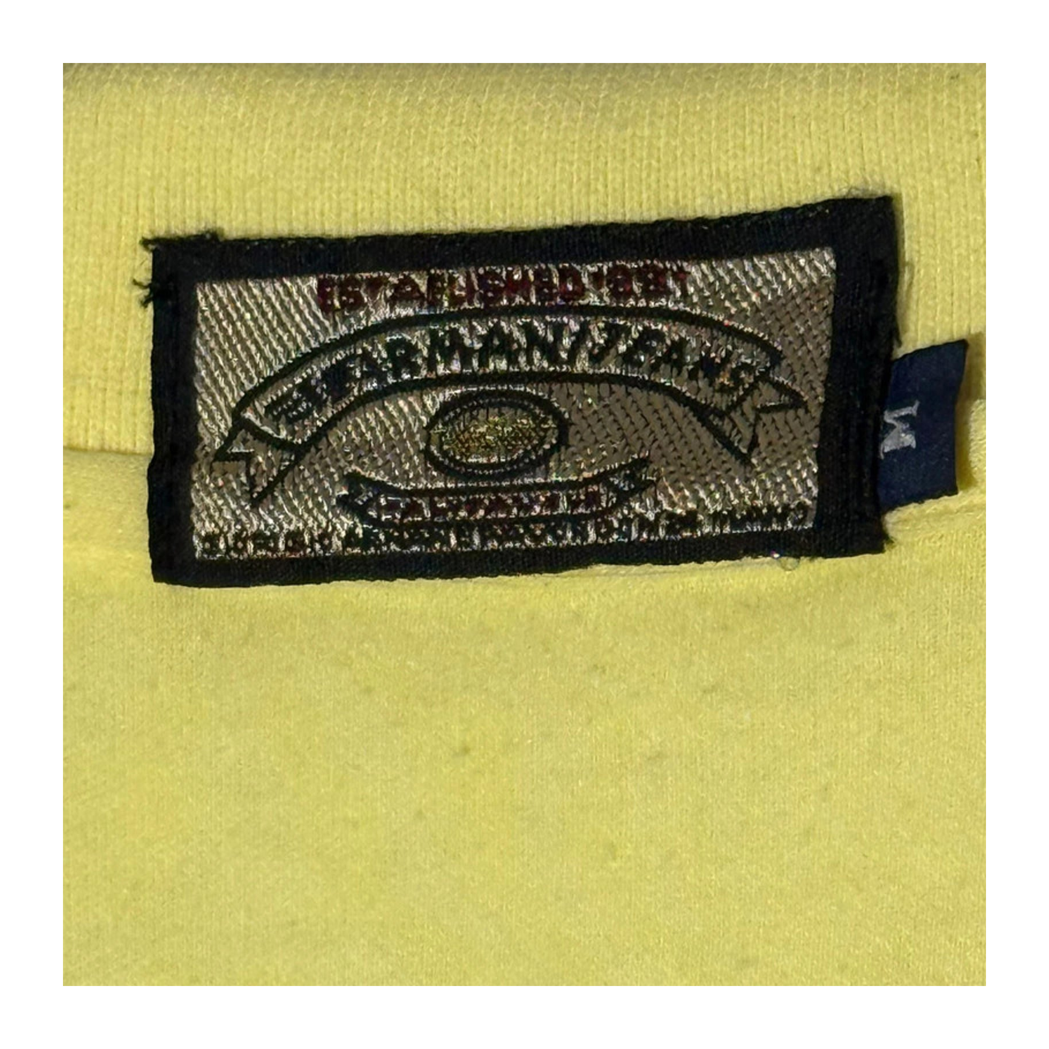 1522 Emporio Armani Gold Label 1980’s Vintage Men's Polo Yellow M